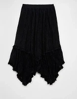 AE Lace Handkerchief Hem Maxi Skirt