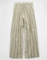 AE Linen-Blend High-Waisted Wide-Leg Pant