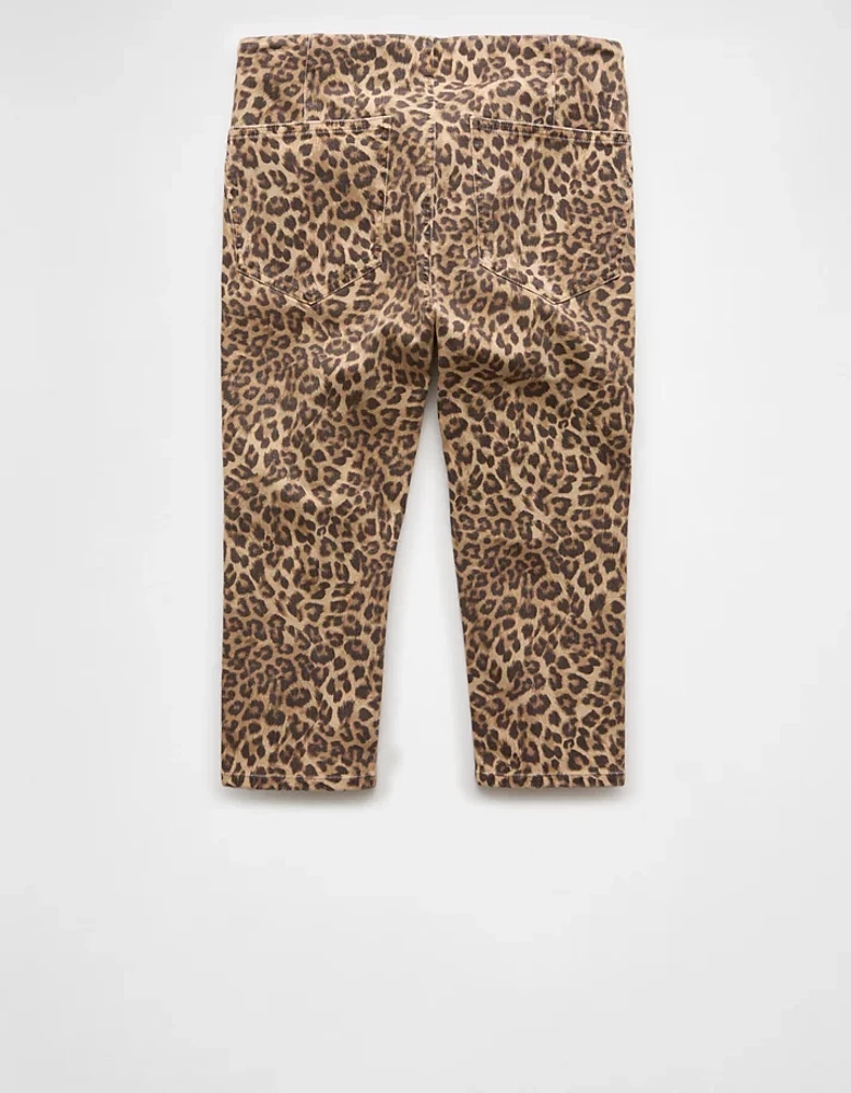 AE Stretch Low-Rise Leopard Capri Pant