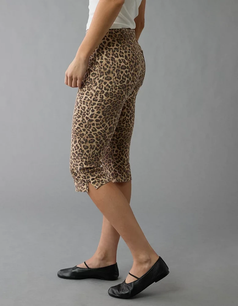 AE Stretch Low-Rise Leopard Capri Pant