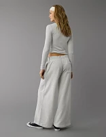 AE Fleece Wide-Leg Sweatpant Trouser
