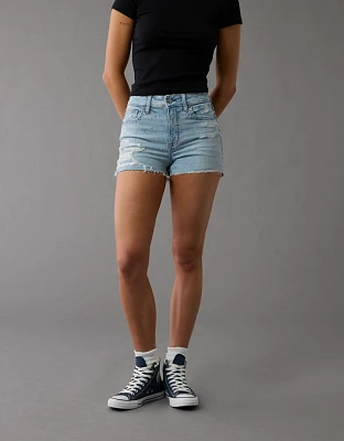 AE Next Level Patched Super High-Waisted Denim Short
