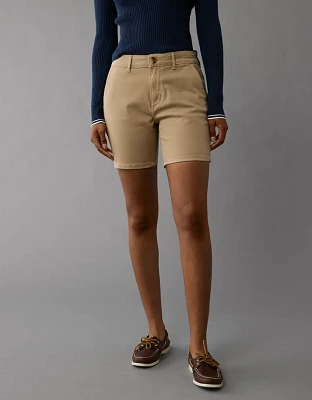 Bermuda style pantalon taille haute extensible AE