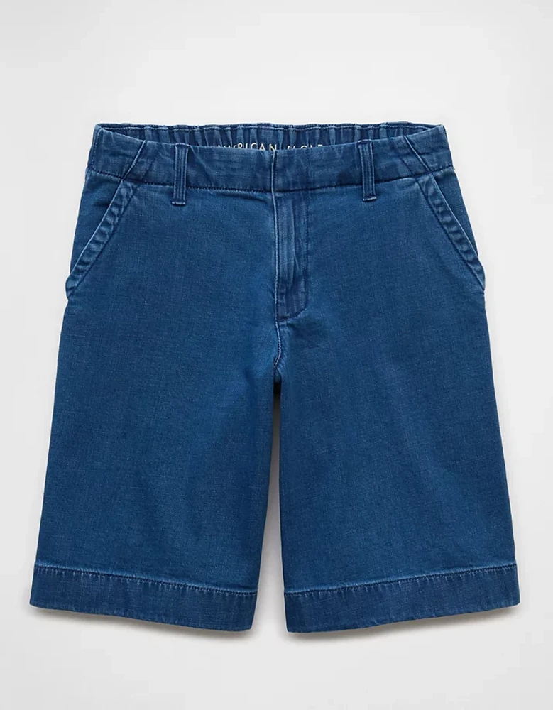 AE 11" Stretch High-Waisted Denim Trouser Short