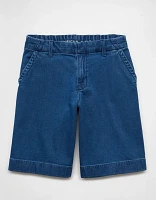 AE 11" Stretch High-Waisted Denim Trouser Short