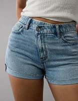 AE Stretch Curvy Ripped Denim Mom Short