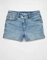 AE Stretch Curvy Ripped Denim Mom Short