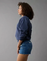 AE Strigid Curvy Ripped Denim Mom Short