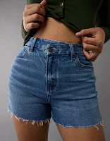 AE Stretch Curvy Crossover Denim Mom Short