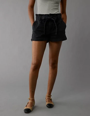 AE Stretch Paperbag Denim Mom Short