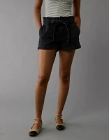 AE Stretch Paperbag Denim Mom Short
