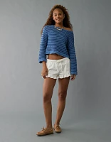 AE Ballet Neck Open Knit Sweater