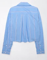 AE Cropped Perfect Button-Up Shirt