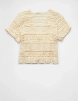 AE Tie Front Lace Shirt