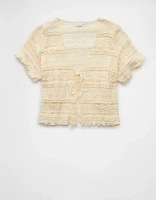 AE Tie Front Lace Shirt