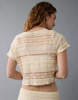 AE Tie Front Lace Shirt