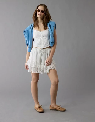 Débardeur boutonné de style corset AE