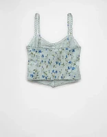 AE Button-Up Corset Tank Top