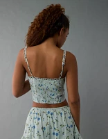 AE Button-Up Corset Tank Top
