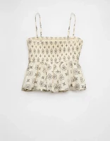 AE Smocked Bubble Tank Top
