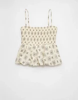 AE Smocked Bubble Tank Top