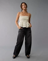 AE Smocked Bubble Tank Top