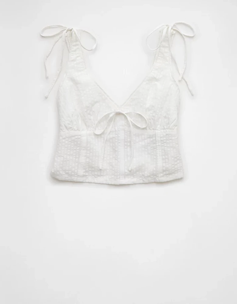 AE Tie Shoulder Corset Tank Top