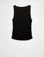 AE Ruched Boat Neck Tank Top