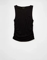 AE Ruched Boat Neck Tank Top