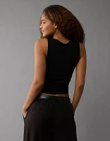 AE Ruched Boat Neck Tank Top
