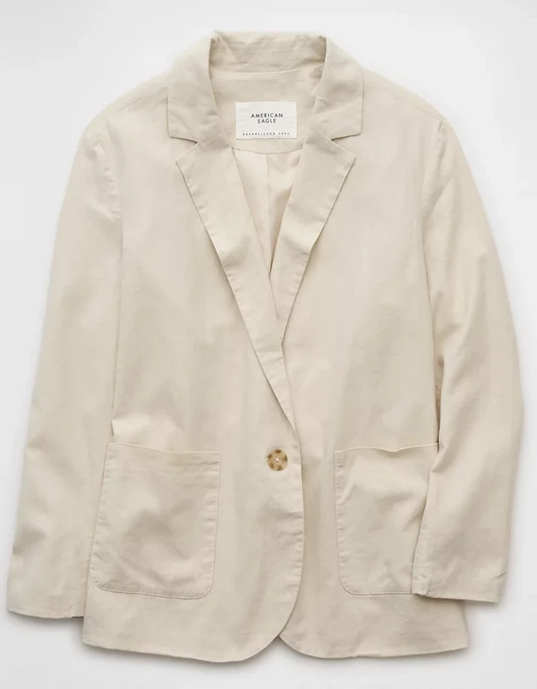 AE Linen-Blend Blazer