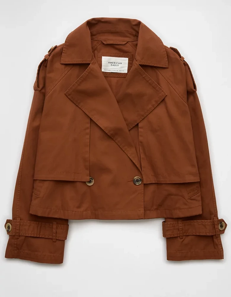 AE Cropped Trench Coat