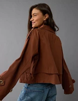 AE Cropped Trench Coat
