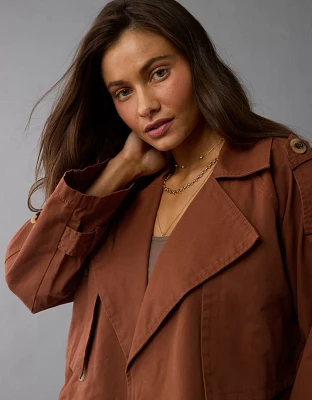 AE Cropped Trench Coat