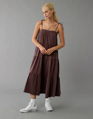Robe longue en tricot nouée aux épaules Vive le soleil AE
