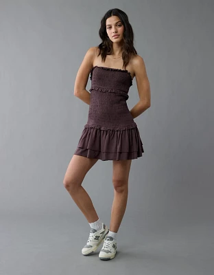 Minirobe à volants et smocks AE