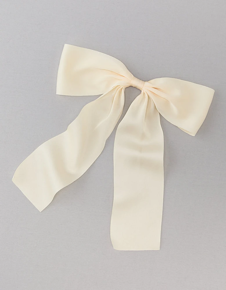 AE Drapey Satin Bow Clip