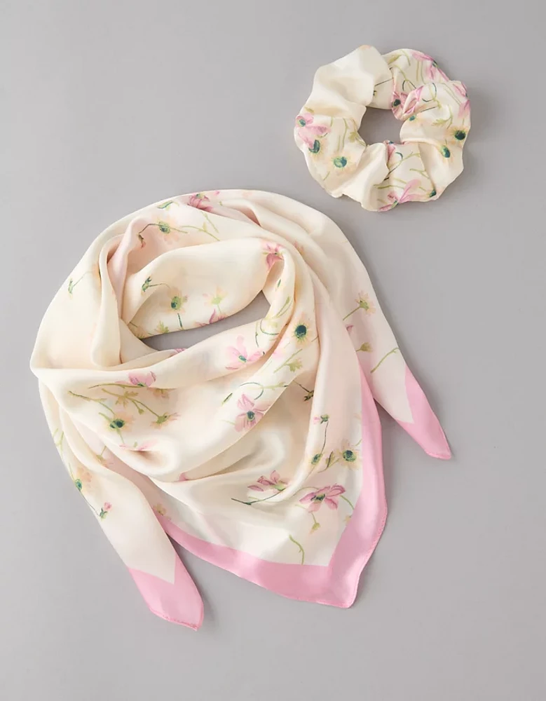 AE Floral Satin Scarf