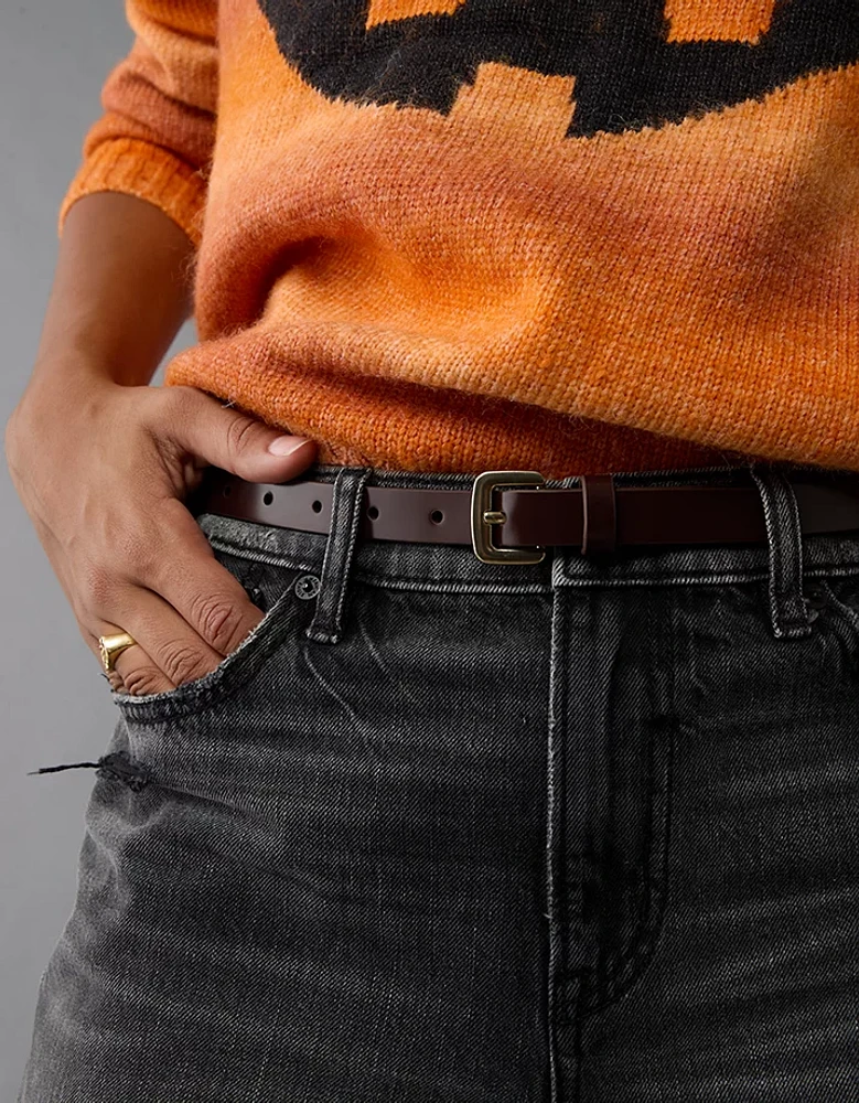 Ceinture en cuir étroite AE