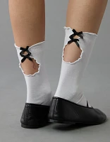 AE Ruffle Bow Crew Socks 2-Pack