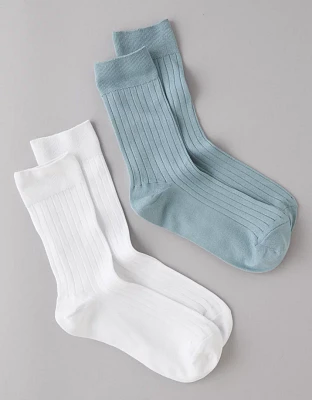 Lot de deux paires de mi-chaussettes pour pantalon AE