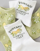 AE Amalfi Lemon Boyfriend Sock 2-Pack
