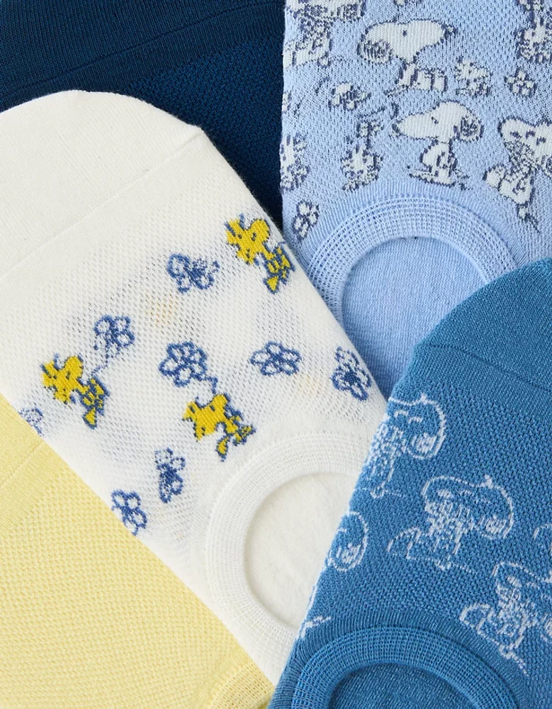 Lot de cinq paires de chaussettes invisibles Snoopy AE