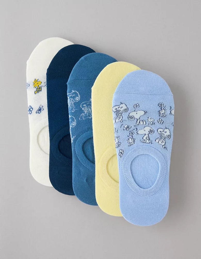 Lot de cinq paires de chaussettes invisibles Snoopy AE