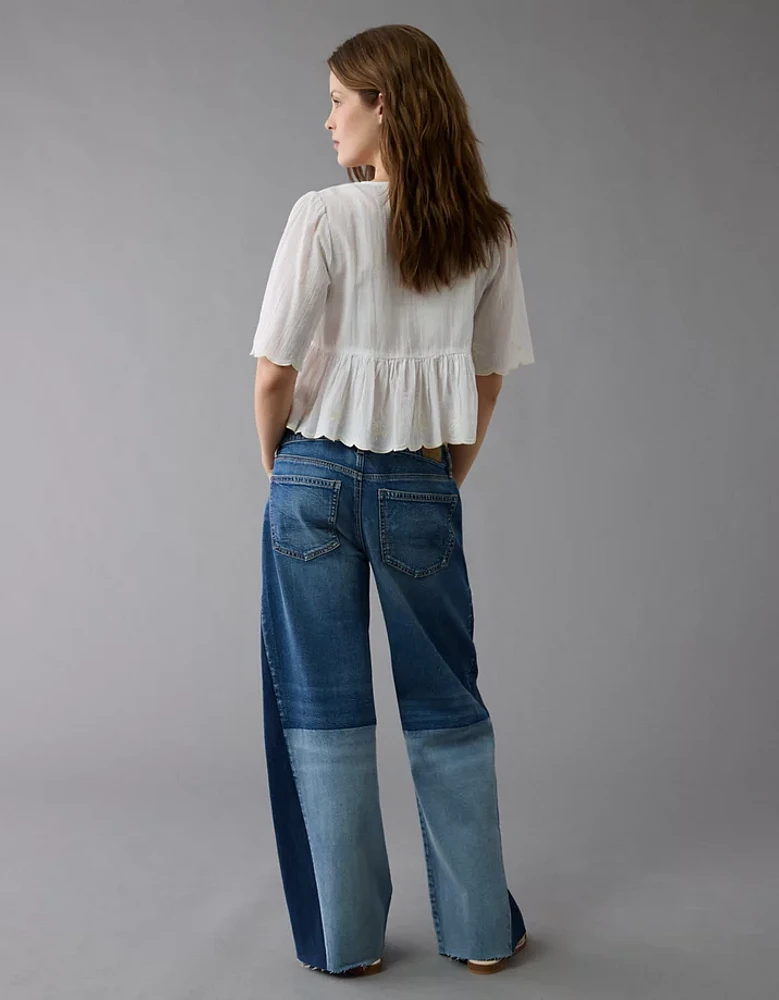 AE Stretch Low-Rise Baggy Wide-Leg Jean