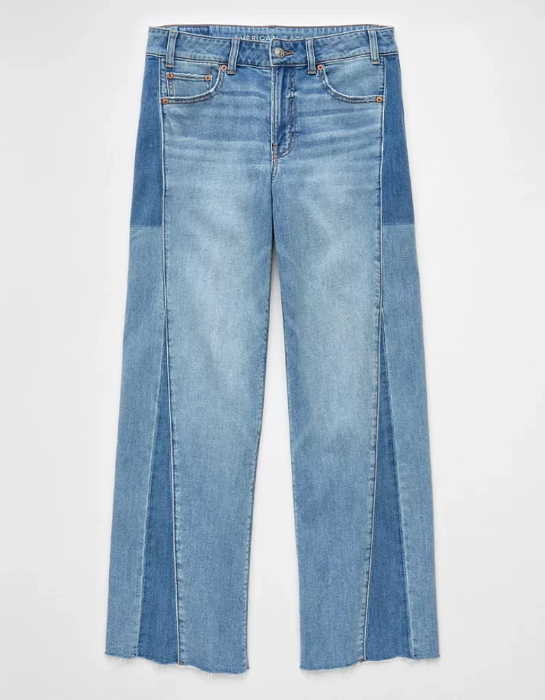 AE Dreamy Drape Stretch Patchwork Low-Rise Baggy Wide-Leg Jean