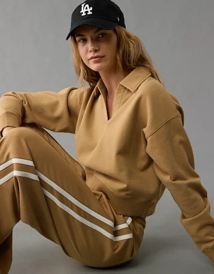 AE Cropped Polo Sweatshirt
