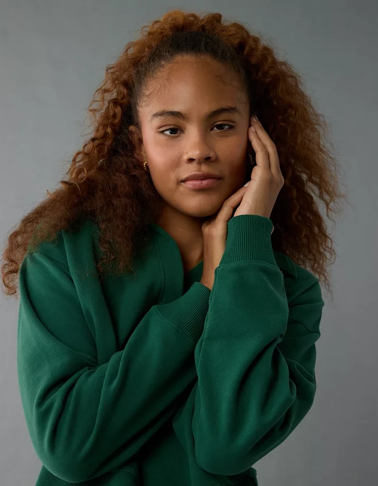 AE Cropped Polo Sweatshirt