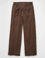 AE Dreamy Drape Linen-Blend Pull-On Pant