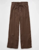 AE Dreamy Drape Linen-Blend Pull-On Pant